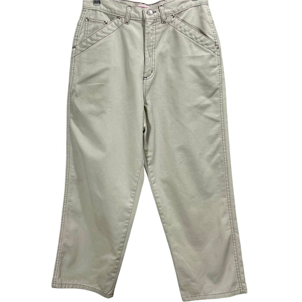 Vintage 1990s Chadwick's Sport Khaki Casual Women's Trouser Ankle Pant 28" Waist